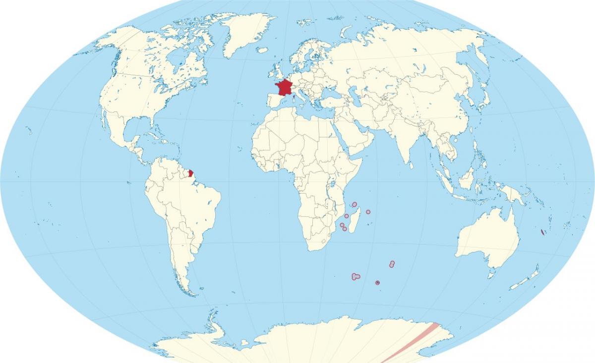Situation de la France sur la carte du monde